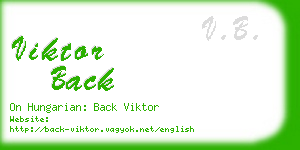 viktor back business card